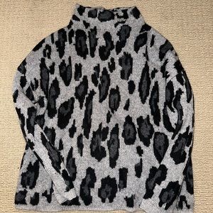 Cashmere animal print sweater